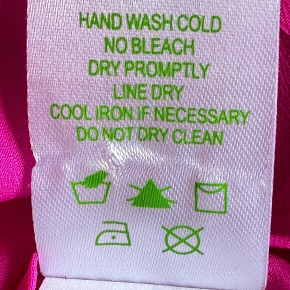 Lilly Pulitzer Kirkland Mambo Dress Bright Fuchsia with Blue Flowers Size 4 NWOT - Picture 11 of 11